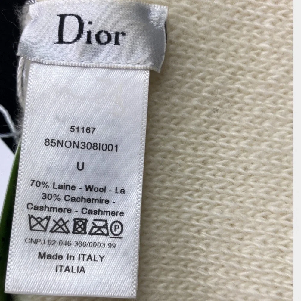 Dior non non non wool cashmere scarf